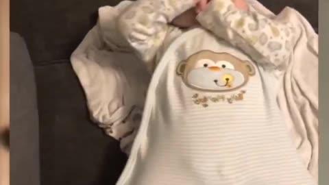 Funny baby laughingstock