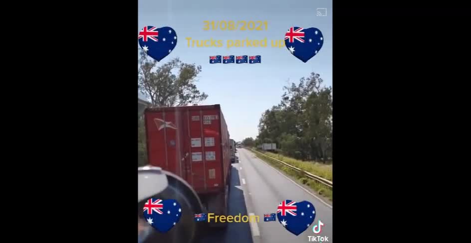 From The Australian trucker blockage protest at 08.31.2021