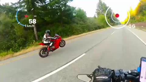 Yamaha Ducati close call