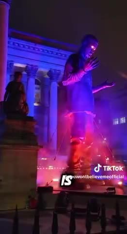 DEMONIC STATUES OF INFLUENCERS BEING 33 FEET LONG LOL WHO WOULD HAVE GUESSES