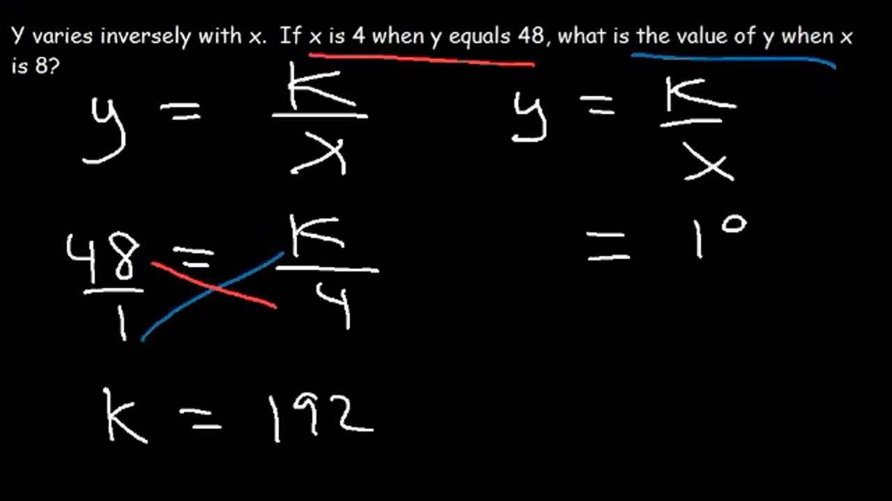 Direct Inverse and Joint Variation Word Problems