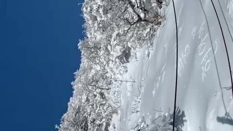 It is a huge snow mountain in Korea.