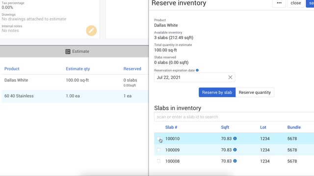 Inventory 2 - Reserving inventory in EasedEdge