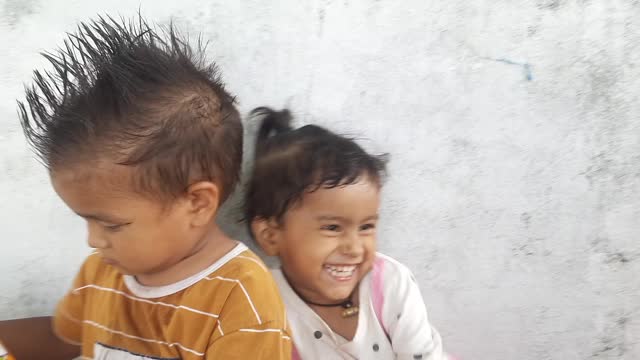 Baby laughing