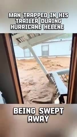 POV Man Trapped in a Mobile Home While Floods Rise.mp4