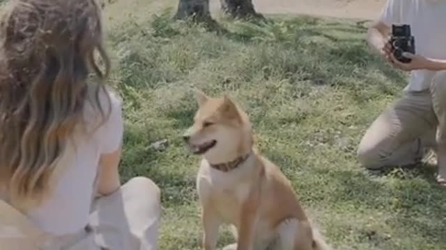 Dog picture with boy and girl