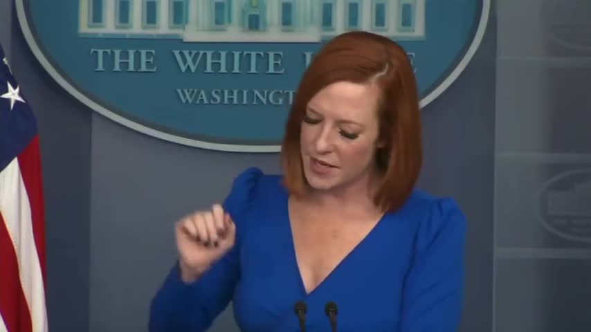 Highly paid liar, Psaki, doesn't like the question