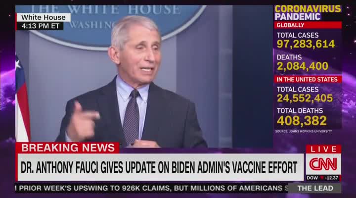 Dr. Fauci Fact Checks Joe Biden's Anti-Trump Claim on First Day!