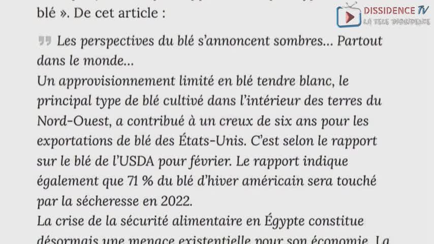 Les MONDIALISTES - Aprés le Covid et les vaccins expérimentaux, la famine générale organisée