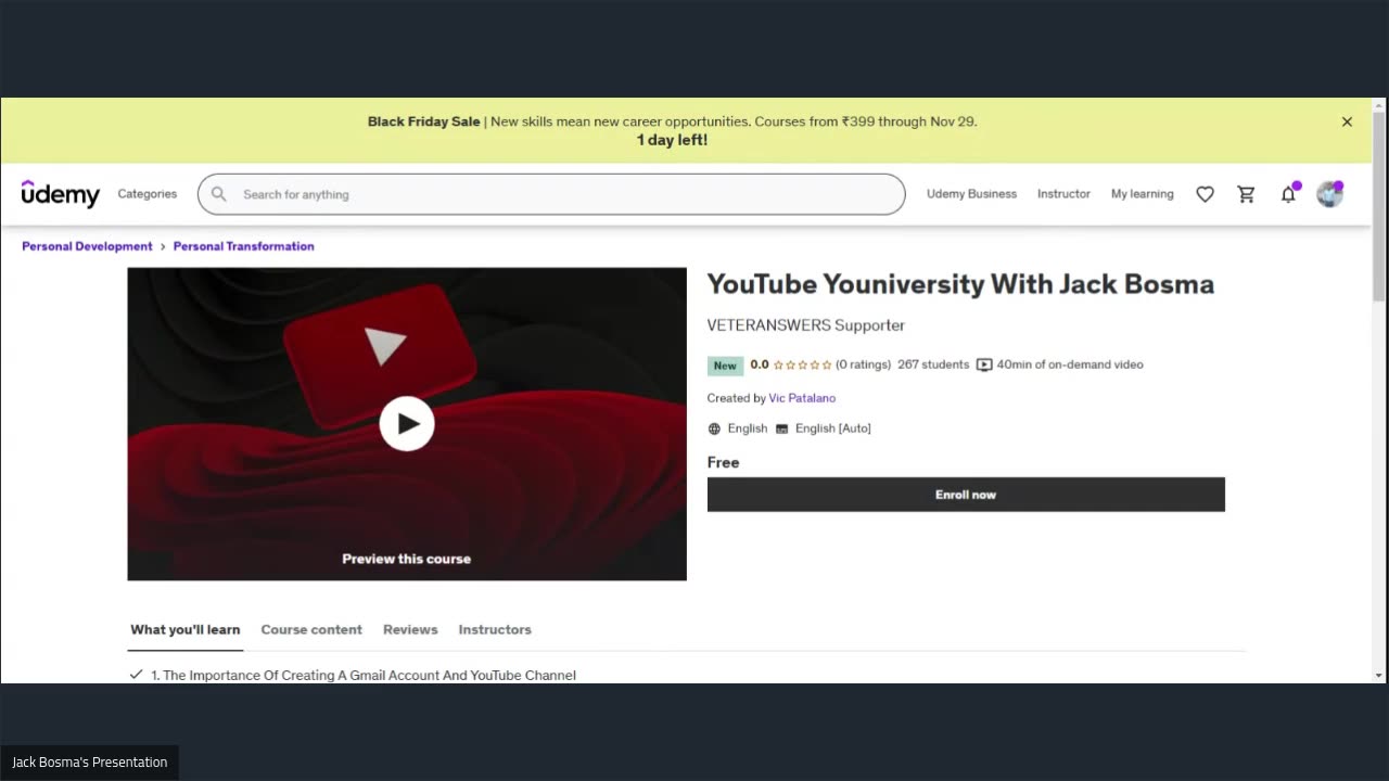 YouTube Youniversity With Jack Bosma