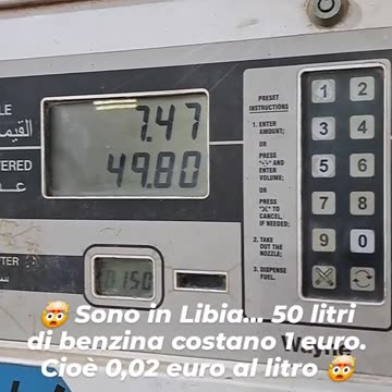 1euro per 50 litri di benzina