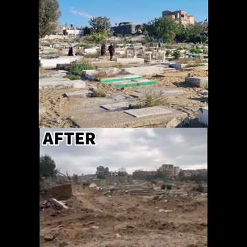 Israeli soldiers destroy Palestinian grave sites in Gaza