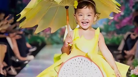 Baby parade in fruits costume