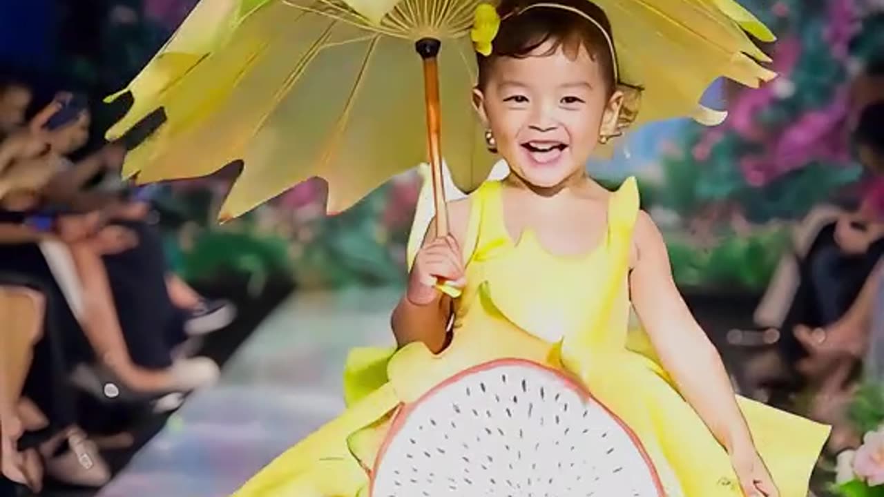 Baby parade in fruits costume