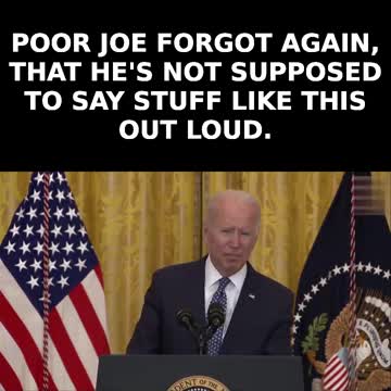 Biden admits that he is nothing more than a puppet