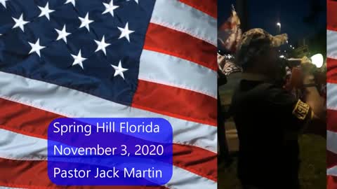 Pastor Jack Martin prays right before voting 2020 Election