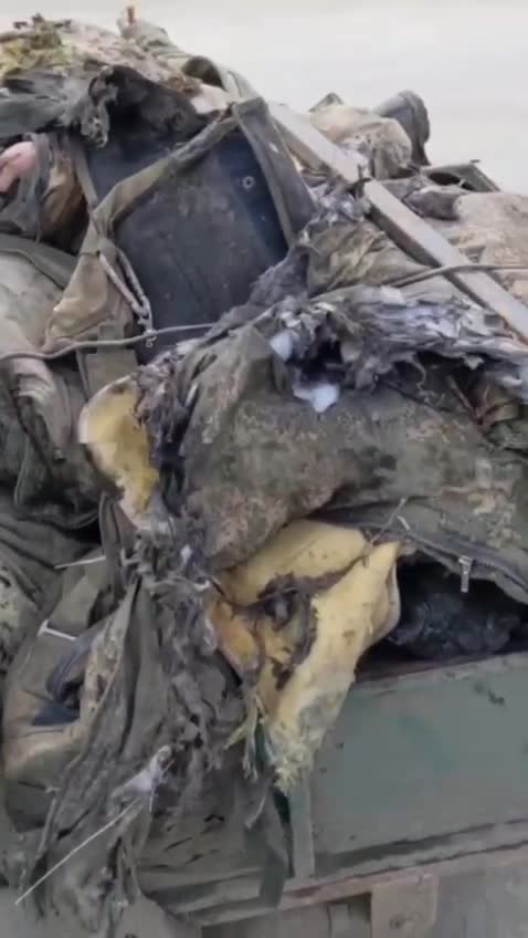 Dead Russian Soldiers Taken Away