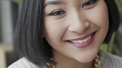 cute girl smiling
