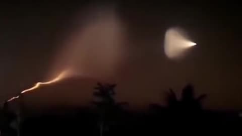 Missiles in the night sky