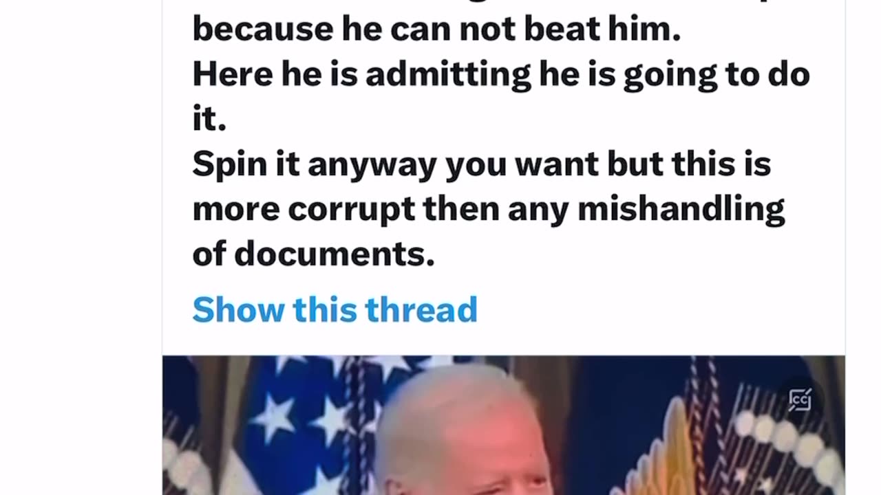 Biden is Arresting Trump Because he Can Not Beat Him