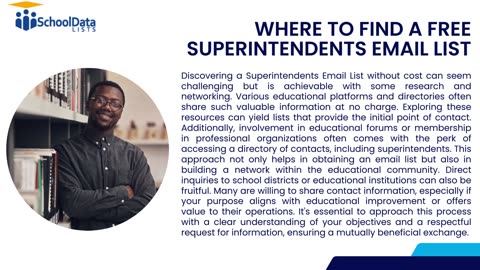 Superintendents Email List for Free a Complete Guide