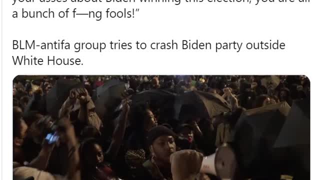 Antifa-BLM Crashes Biden Party