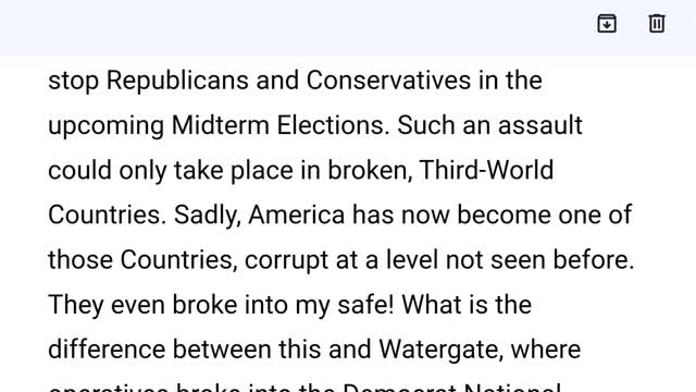 President Trump's Statement on the FBI raiding #TrumpWon