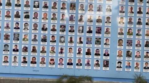 Ukraine: Kyiv Memorial Wall, Remembering Those Who Died to Defend Their Country