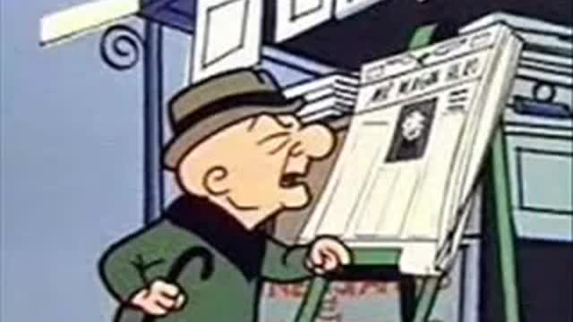 George & Magoo in the studio (from The Lost Beatles Cartoons)