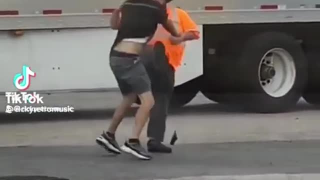 Cute truck fight