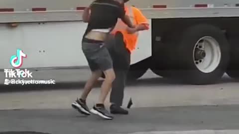 Cute truck fight