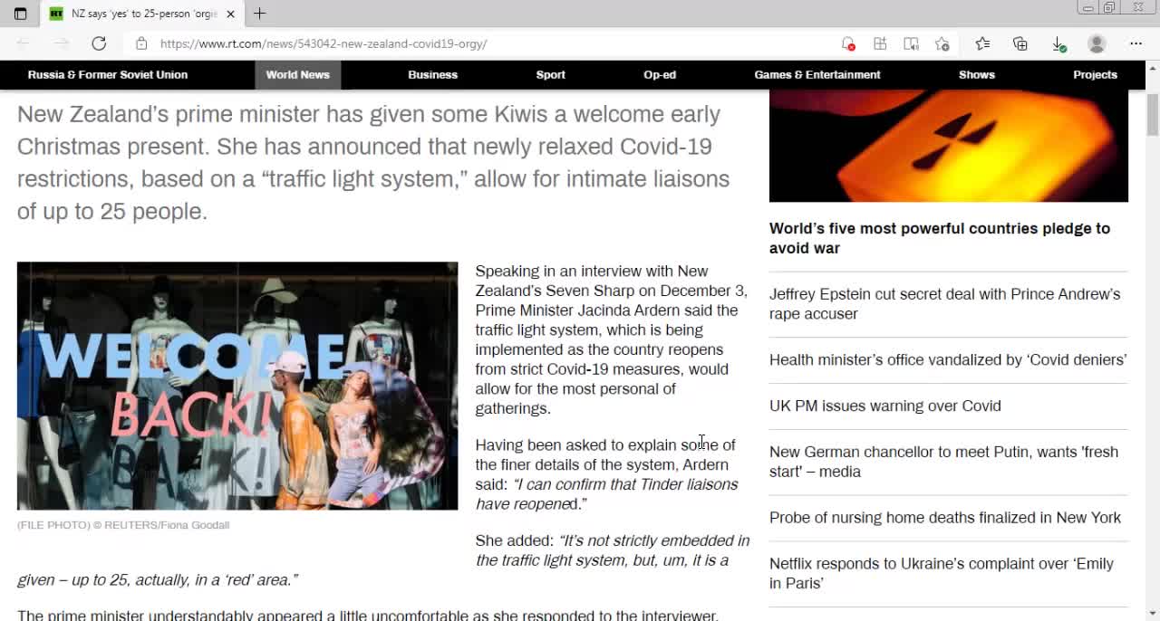 This is NOT a JOKE! The PM of NZ saying this kind of Stuff in National TV!