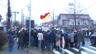 Romania's far-right Georgescu denounces cancelled vote outside closed polling station