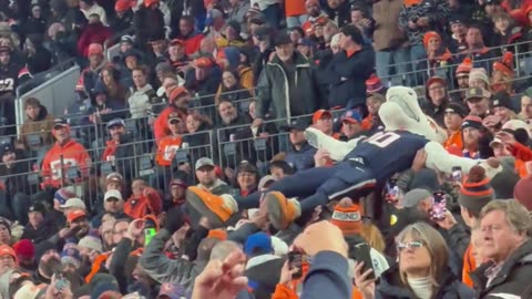 Denver Broncos Mascot Goes Crowd Surfing