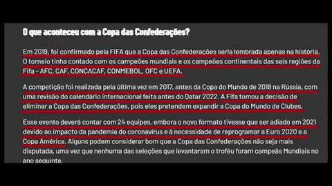 COPA DAS CONFEDERAÇOES: O TORNEIO ESQUECIDO PELA FIFA