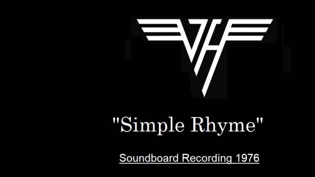 Van Halen - Simple Rhyme (Live in Pasadena, California 1976) Soundboard