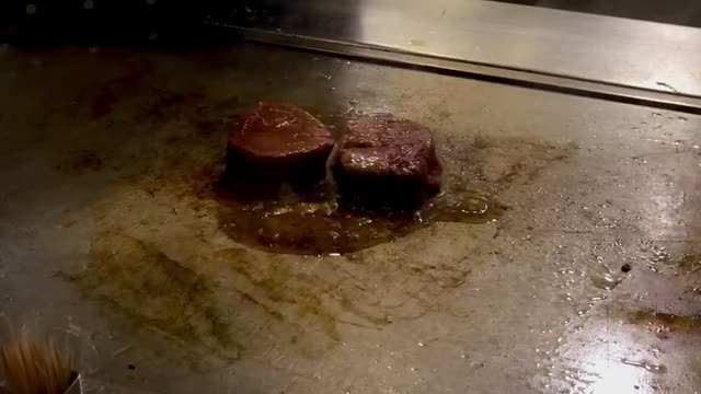 My steak is getting well cooked.