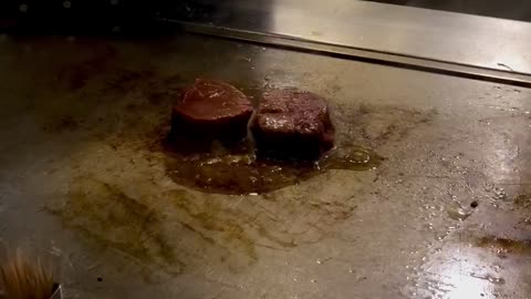 My steak is getting well cooked.