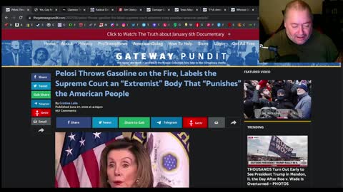 The undead corpse Nancy pisspants Pelosi attacks the Supreme Court