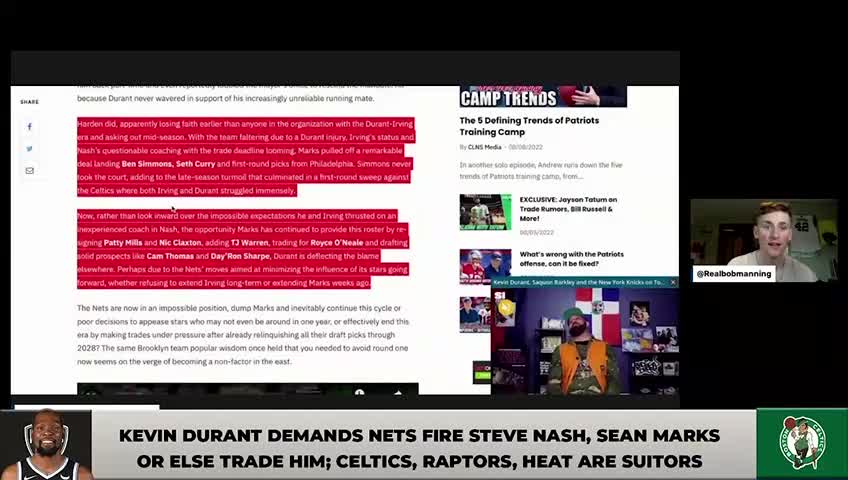 Kevin Durant Demands Nets Fire Steve Nash and Sean Marks