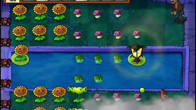 Plants vs Zombies Aventura Niebla Nivel 4 8