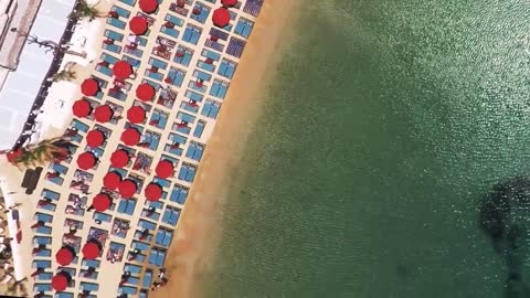 aerial view of Mykonos.Travel