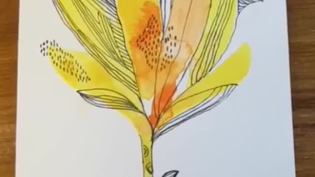 Draw yellow flower