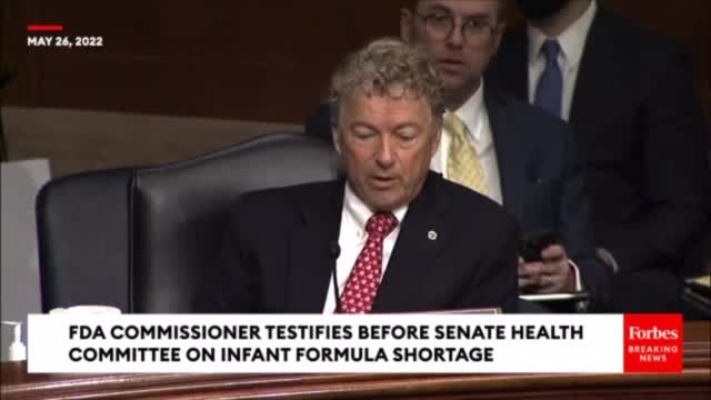 Rand Paul grills FDA commissioner over baby formula shortage.