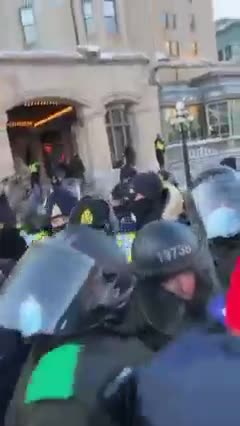 RCMP trample lady in Canada