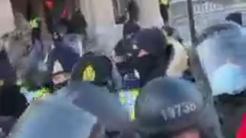 RCMP trample lady in Canada