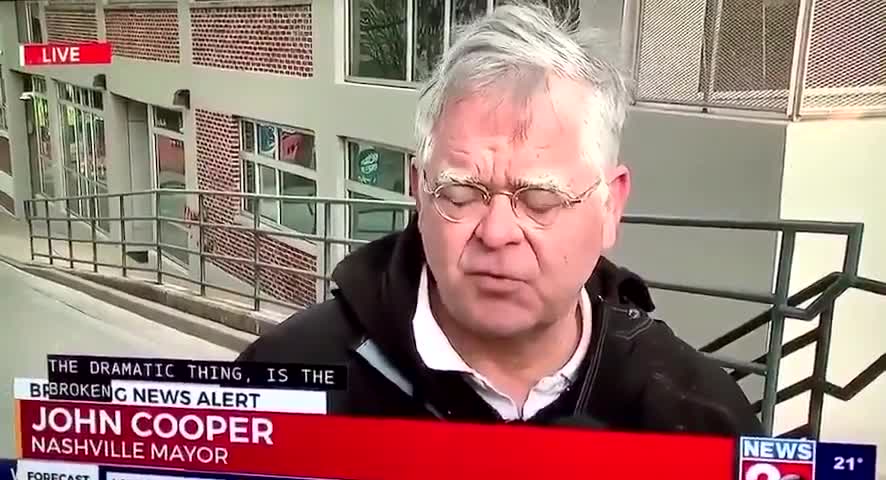 Mayor of Nashville laughing about explosion