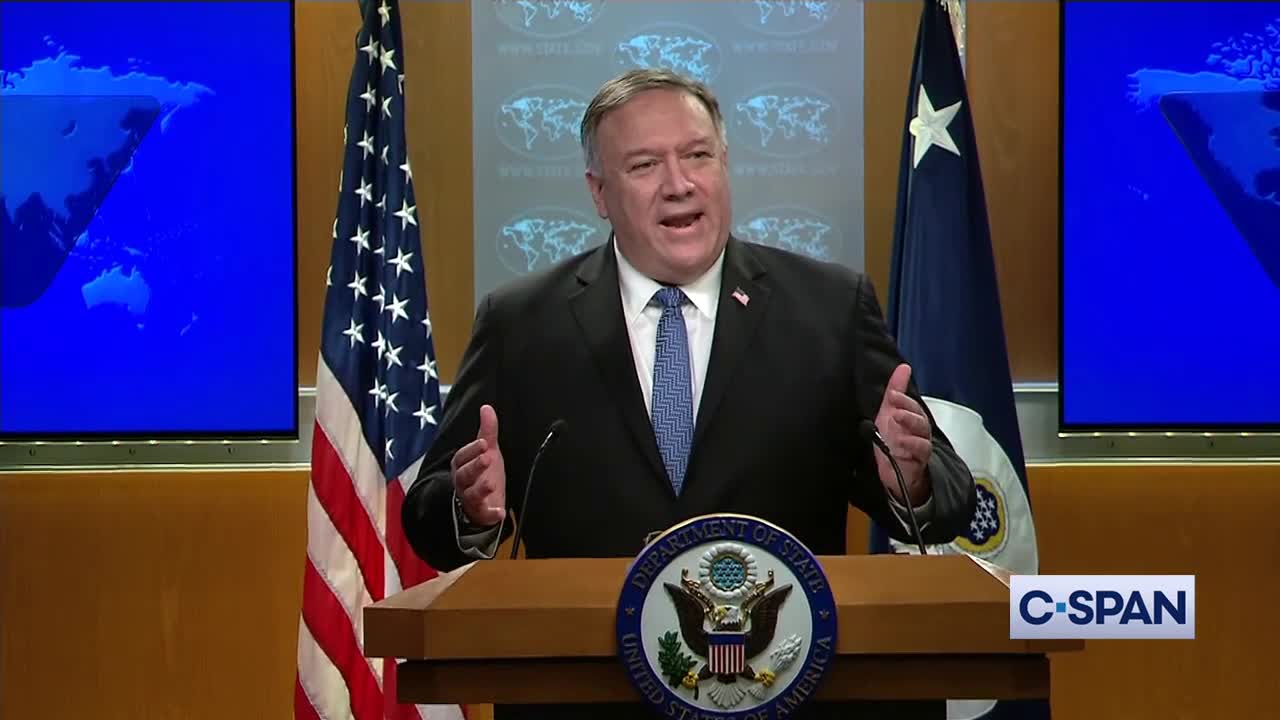 Mike Pompeo tells media there will be a second Trump administration, then laughs at them