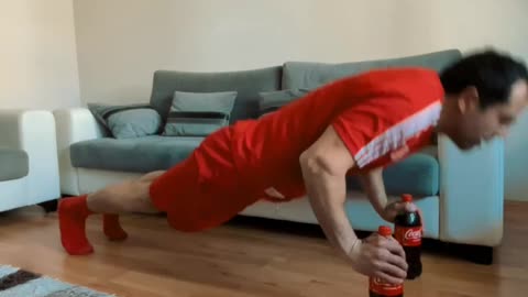 Push- ups with bottles