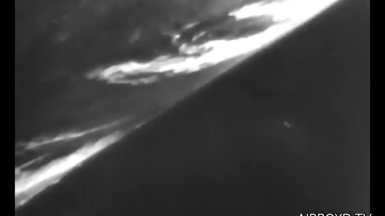 V2 Rocket films the earth from 65 miles high.